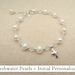 Real Freshwater Pearl Bracelet with Cross, First Communion Bracelet, Baptism Bracelet, First Communion gift, Confirmation, Christening gift 