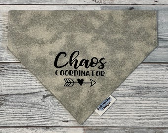 Dog Bandana, Chaos Coordinator over the collar dog bandana, Sassy dog bandana, Funny dog bandana, dog lover gift, custom dog scarf