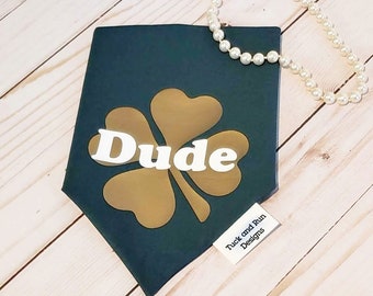 Personalized Four Leaf Clover Over the Collar Dog Bandana/Slip on Pet Bandana/Cat Bandana