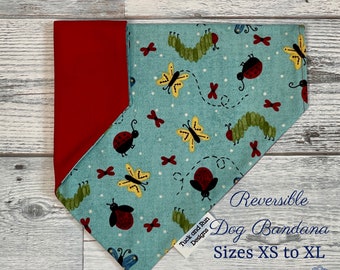 Blue Butterflies Dog Bandana|Over the Collar|Slip on|Mother's Day|Dog Mom|Dog Lover Gift|Cat Bandana
