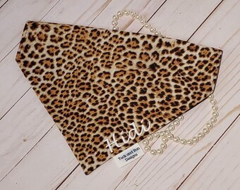 Leopard Print over the collar Dog Bandana/Cat Bandana/Pet Accessory