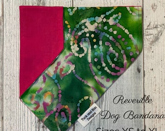 Personalized Water Color Green Over the Collar Dog Bandana/Cat Bandand/Dog Scarf Neckwear/Slip On
