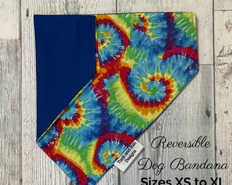 Personalized Over the Collar Tye Dye Dog Bandana/Cat Bandana/Pet Apparel/Dog Scarf/Neckwear
