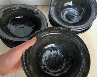 Black Ceramic Bowls Handmade