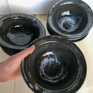 Black Ceramic Bowls Handmade