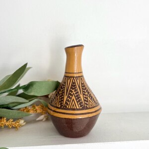 Golden Carved Bud Vase Small