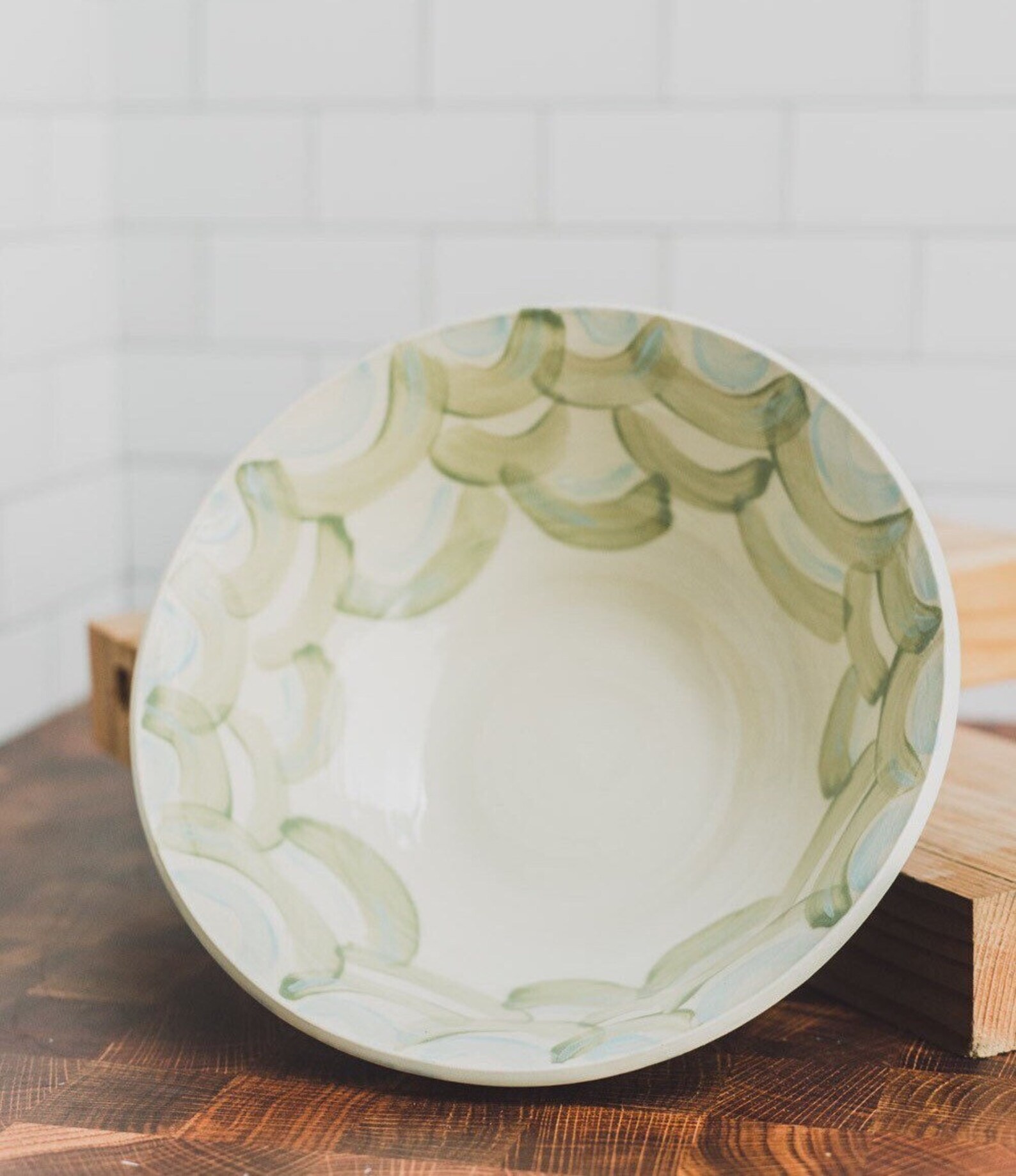 Teal Serving Bowl Ceramic Handmade Etsy