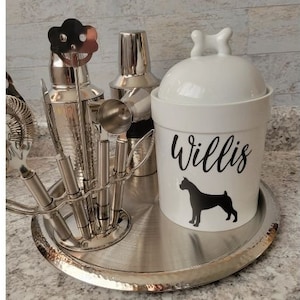 Personalized Dog Treat Jar Large Silhouette Treat Jar Dog Gifts Mans Best Friend Dog Lover Gift Custom Pet Puppy Treat Jar Pet Storage
