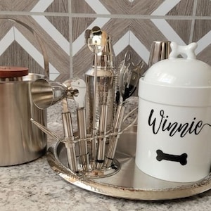 Personalized Dog Treat Jar Large Treat Bone Jar Dog Gifts Mans Best Friend Dog Lover Puppy Gift Custom Pet Treat Storage Pet Canister