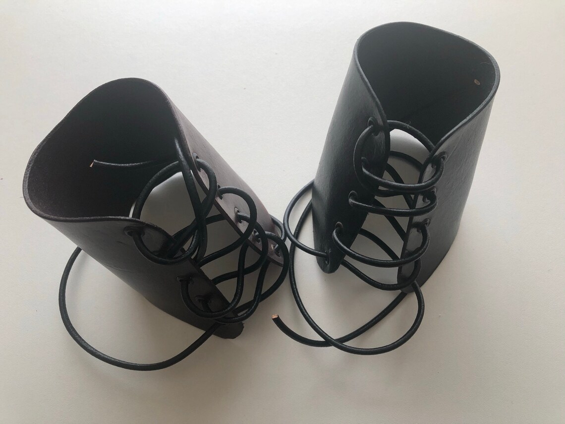 Laced Leather Wrist Cuff Hand Made Bespoke Goth Punk Etsy UK