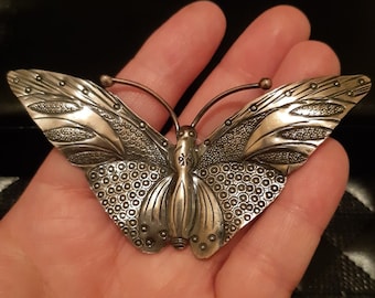 Stunning Unique 925 Silver Handmade Butterfly Designer Huge Pendant