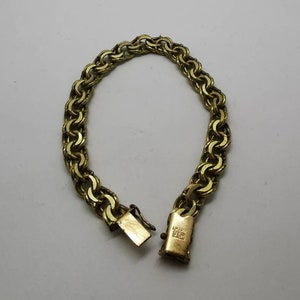 Vintage 1950s FBM Gold Plated Unisex Link Bracelet 18 cm Long Friedrich Binder Moenisheim