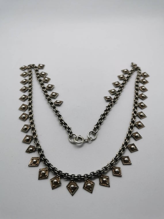 Exquisite Original Victorian Solid Silver Link Ch… - image 2