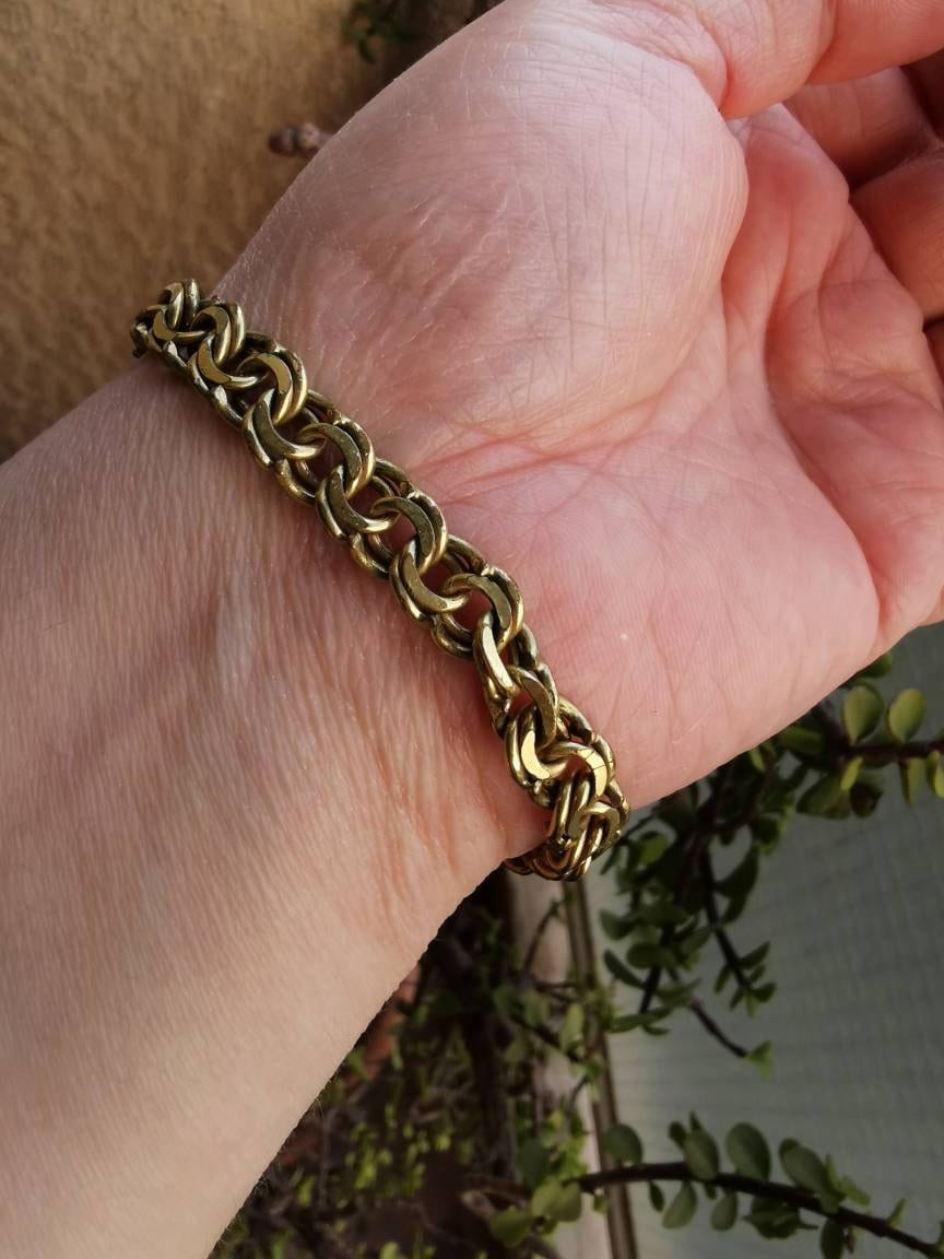 Vintage 1950s FBM Gold Plated Unisex Link Bracelet 18 Cm