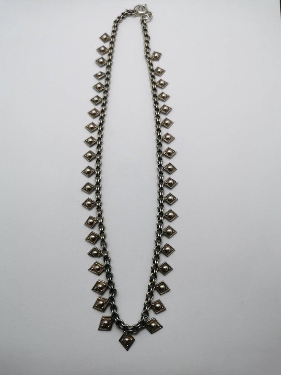 Exquisite Original Victorian Solid Silver Link Ch… - image 4