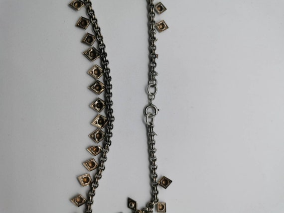 Exquisite Original Victorian Solid Silver Link Ch… - image 9