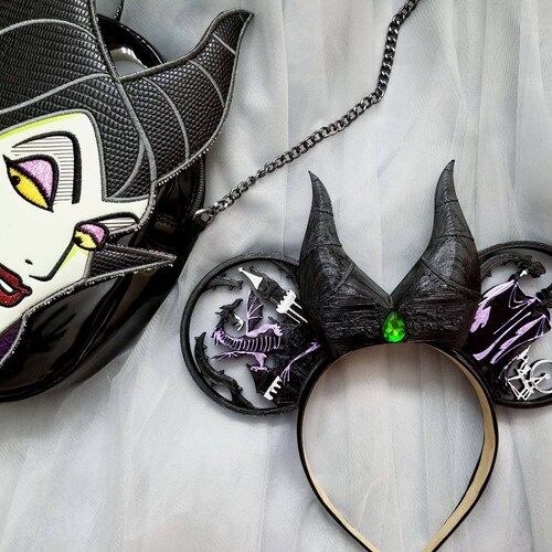 Once Upon A Villain,  with horn rhinestone center  3D print Mouse Ears