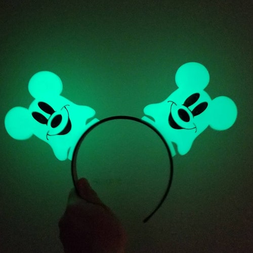 Glow in the dark BOO ,ghost Halloween ears, Halloween 3D Mouse Ears