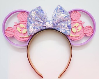 Pastel Mouse Pumpkin , Halloween 3D Mouse Ears
