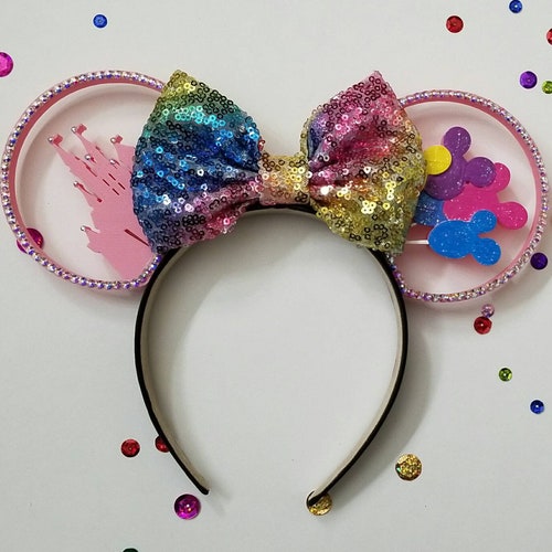 3d Mouse Ears , Magic Day Ears, balloons and castle