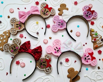 GINGERBREAD TIME ,Mouse Gingerbread , Christmas 3D Mouse Ears