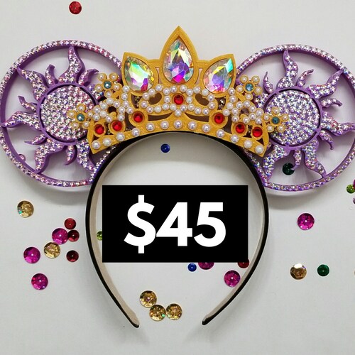 Sun Princess tiara 3D Mouse Rhinestone Sun crest Ears