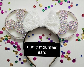 Rhinestone 3D Mouse Ears with Sequin bow