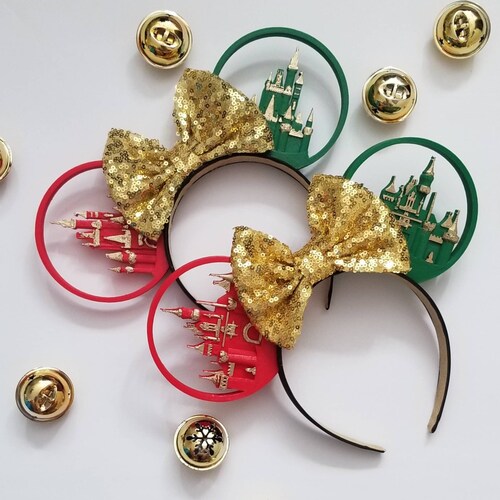 Christmas Castles, 3d mouse, Disney castle inspired ears