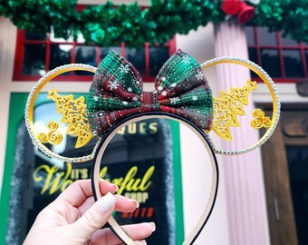 Golden Christmas ears  Christmas 3D Mouse Ears