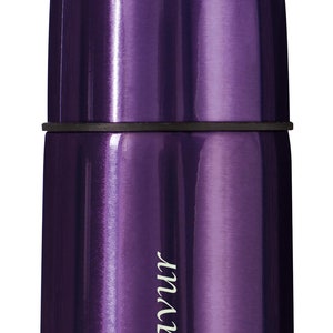 Stainless steel vacuum jug with engraving / thermos bottle / thermos flask / color: purple