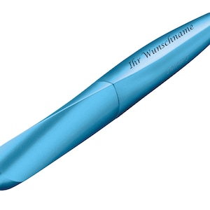 Pelikan fountain pen with engraving / fountain pen / &quot;Twist P457 Frosted Blue M +1GTP FS&quot;