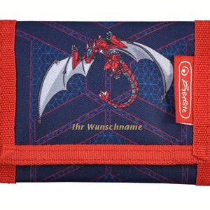 Herlitz Kinder Geldbörse / Geldbeutel / Portemonnaie / "Drache" / mit Gravur