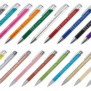 20 ballpoint pens with engraving &quot;Merry Christmas&quot; / made of metal / 20 colors