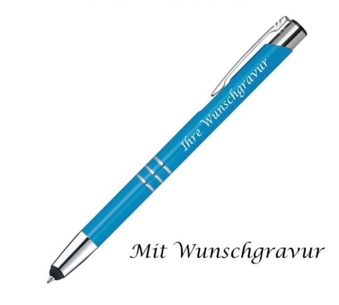 10 Stk. edle Slim Metallkugelschreiber mit Touchpen und Wunschgravur 10 Stk. edle Slim Metallkugelschreiber mit Touchpen und Wunschgravur