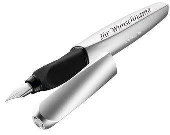 Pelikan fountain pen with engraving / fountain pen / "Twist P457 M-nib silver"