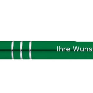 Kugelschreiber aus Metall / mit Gravur / Farbe: grün Bild 1