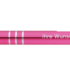 Kugelschreiber aus Metall / mit Gravur / Farbe: pink Bild 1