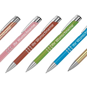 20 Kugelschreiber aus Metall mit Gravur / 20 verschiedene Farben Bild 3