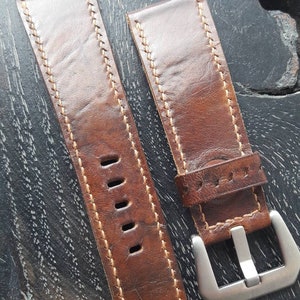 Leather watch band 24mm