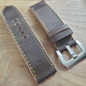 Leather watch strap 22 mm