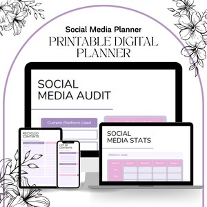 Social Media Audit Template, Social Media Content Calendar , Social Manager, Freelancer and Virtual Assistant Business Template and Guides