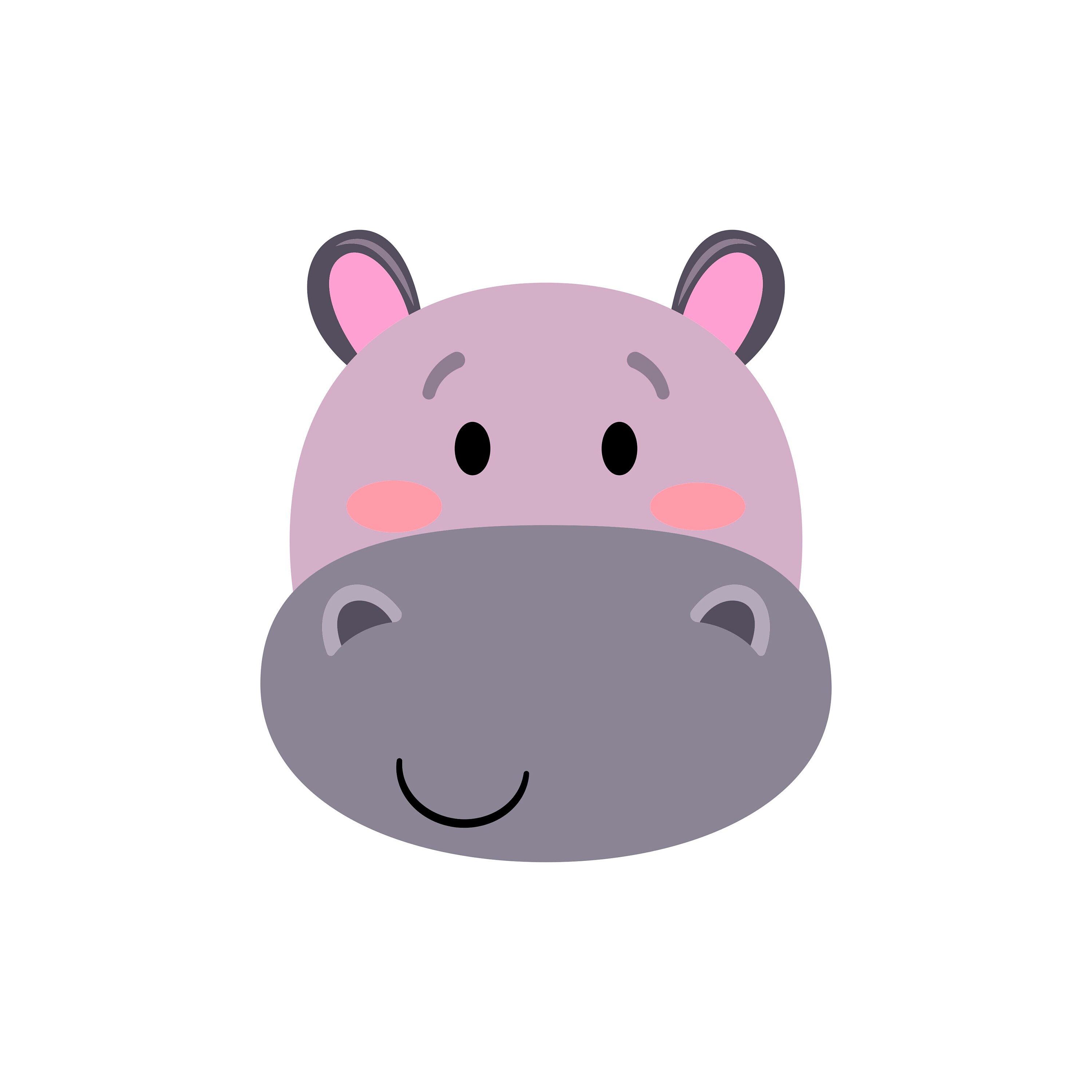 Printable Animal Heads Clip Art Animal Face Clip | Etsy