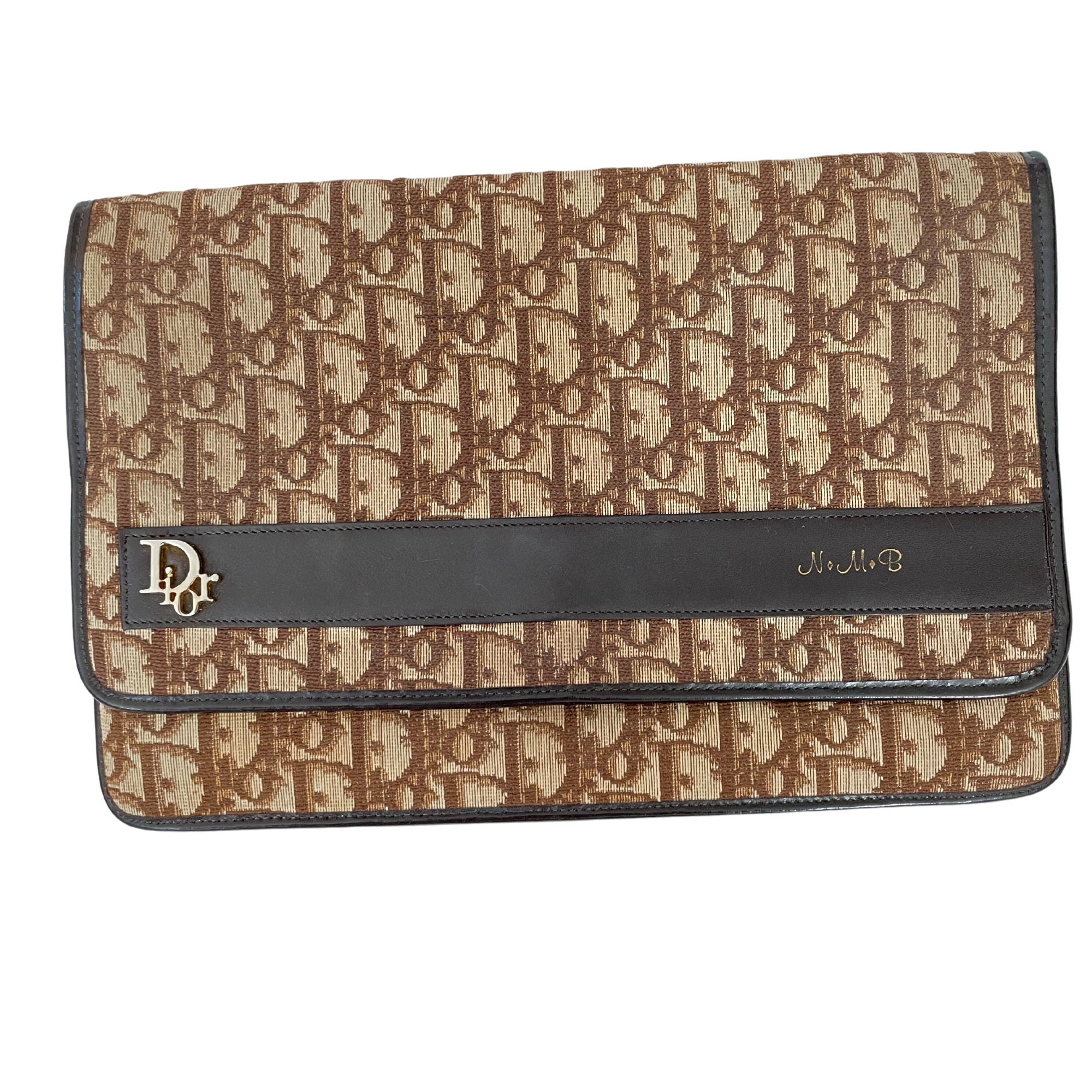 Dior monogram clutch hot sale