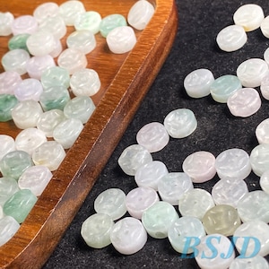 Coin Natural Grade A Jade Spacer Round Beads Kid baby Burma Myanmar Jadeite doughnut Jewelry DIY Earrings Jewelry gift Jade supplies