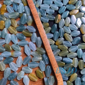 Diamond Barrel Natural Ice Blue Grade A Jade Spacer Beads Guatemala Jadeite Jewelry DIY Earrings Jewelry gift Guatemalan Jade supplies