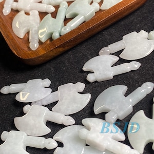 Axe Natural Grade A Jade Spacer Round Beads Hatchet Burma Myanmar Jadeite doughnut Jewelry DIY Earrings Jewelry gift Jade supplies