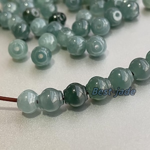 Special Small Lantern Natural Blue Grade A Jade Spacer Beads Guatemala Jadeite Jewelry DIY Earrings Jewelry gift Guatemalan Jade supplies