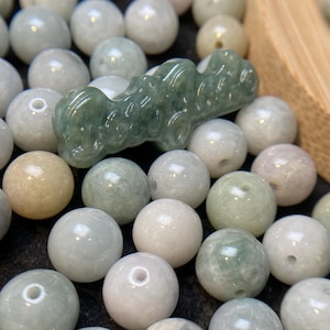 13mm Natural Grade A Jade Round Beads Burma Myanmar Jadeite Jewelry DIY Earrings Jewelry gift Jade supplies