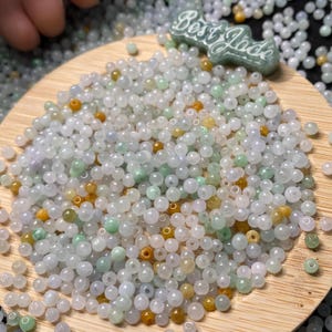 Small 4mm Natural Grade A Jade Round Beads Burma Myanmar Jadeite Jewelry DIY Earrings Jewelry gift Jade supplies