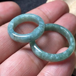 4Color Size 2-12 Natural White jadeite ring Grade A jade engagement ring GREEN Burma stone BLUE BLACK Myanmar jade Birthday Jewelry gift